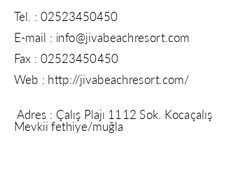 Jiva Beach Resort iletiim bilgileri